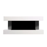 White Modern Wall Mounted Electric Fireplace Heater with Remote Control