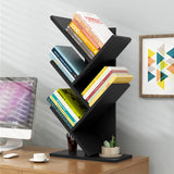 5-Tier Tree-Inspired Storage Shelf MDF Bookcase Desktop Organizer
