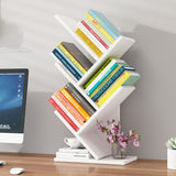 5-Tier Tree-Inspired Storage Shelf MDF Bookcase Desktop Organizer