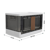 32L Double Door Collapsible Foldable Organizer Storage Box with Top Lid