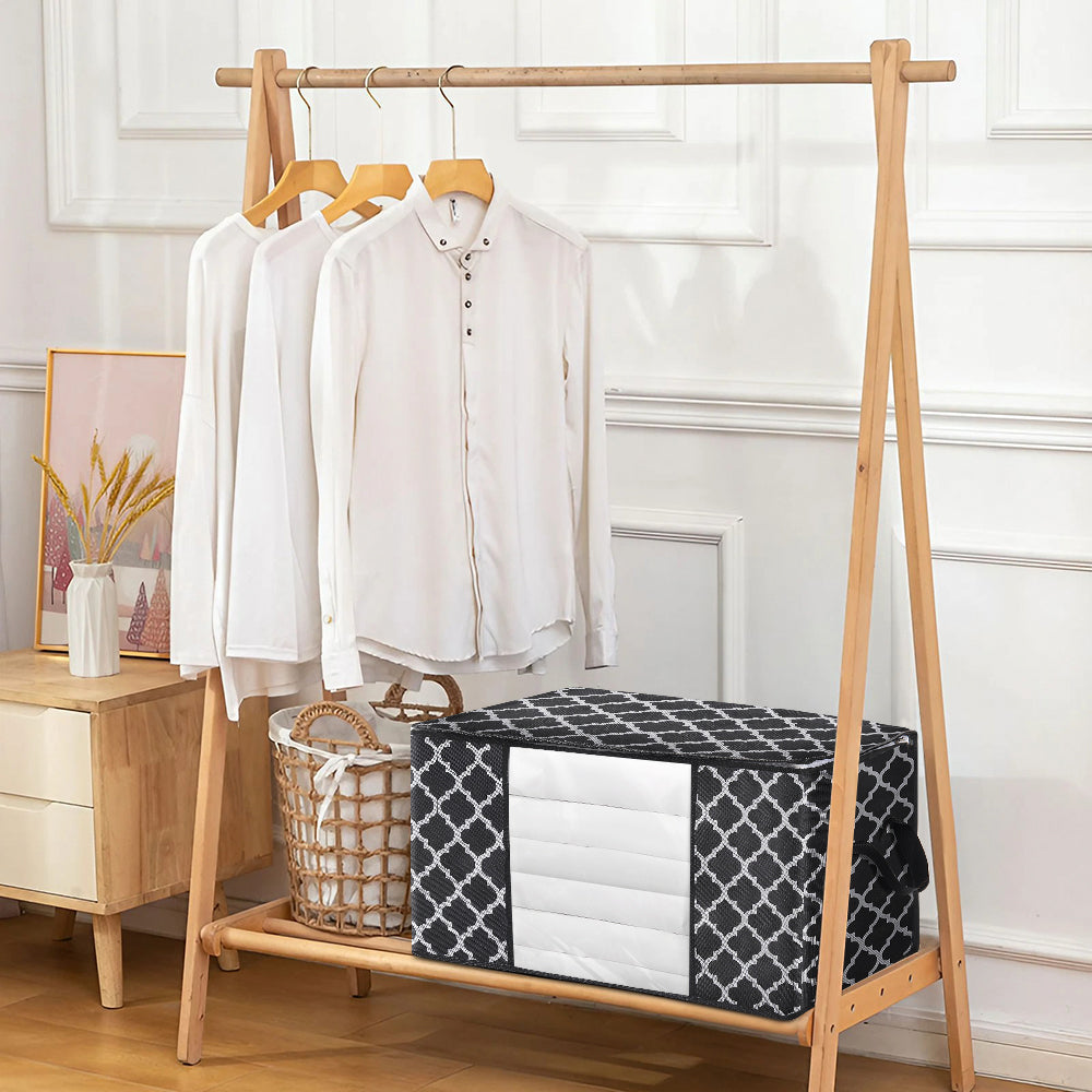 Fabric Storage Organizer with Clear Window and Foldable Design