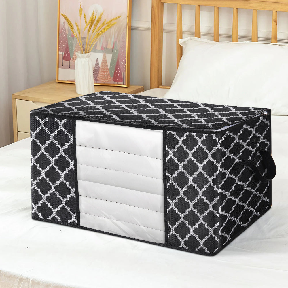 Fabric Storage Organizer with Clear Window and Foldable Design