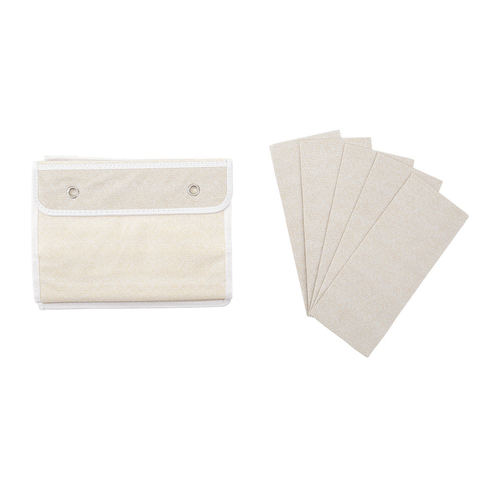 5 Pockets Foldable Non Woven Fabric Organizer Over the Door with Clear Window