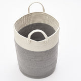 Extra-Large Cotton Laundry Basket with Pom-Pom Handles and Foldable Design