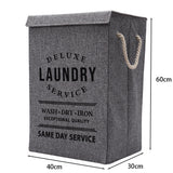 Foldable Lidded Laundry Hamper Storage Bag Linen Fabric Lightweight