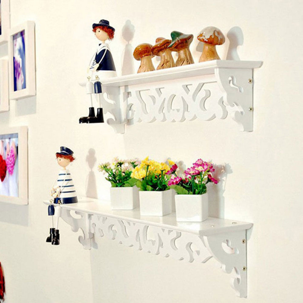 3-Tier Wall-Mounted Wooden Shelf Floating Shelves Set