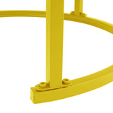 Set of 2 Modern Round Nesting Coffee Table Set with Glass Top Tables