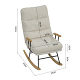 Adjustable Sherpa Upholstered Rocking Chair with Comfort Support