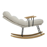 Adjustable Sherpa Upholstered Rocking Chair with Comfort Support