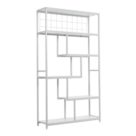 Modern 6 Tiers Metal Bookcase Storage Shelf for Home Organizing