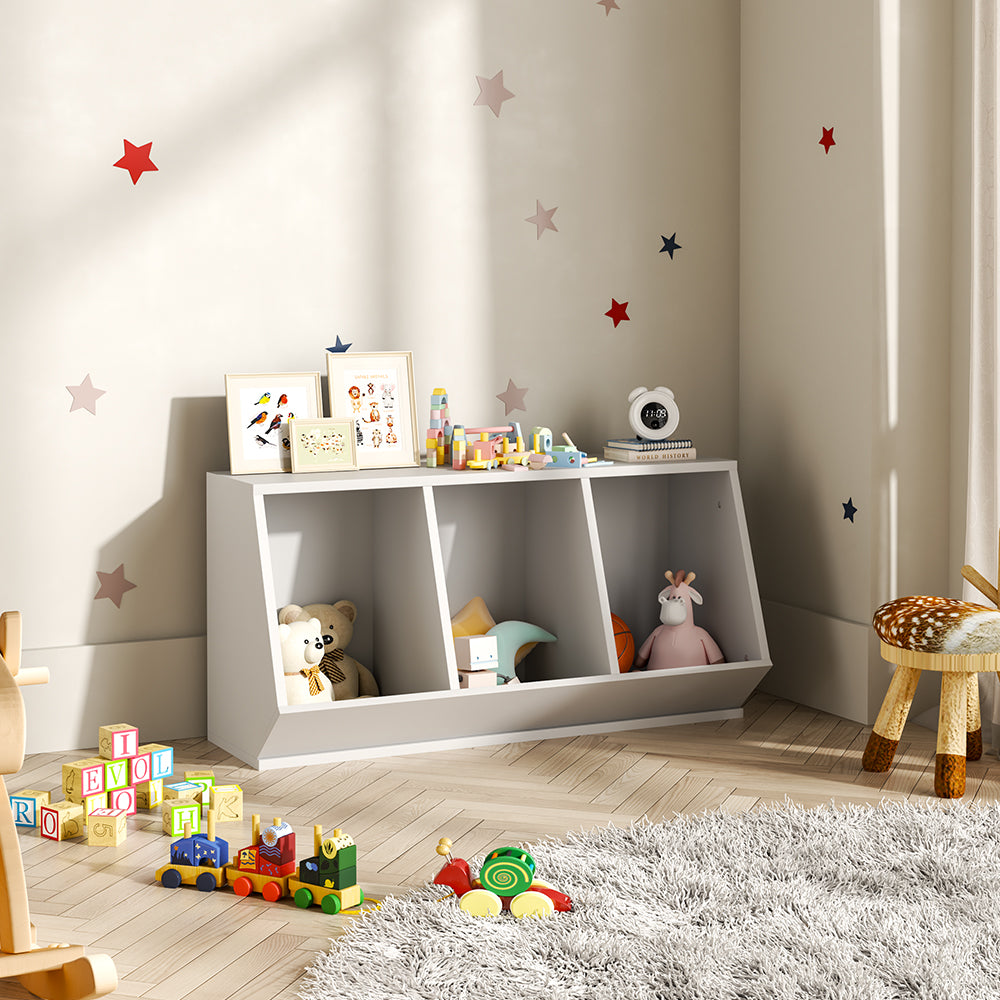 Kids Toy Storage Organizer with Stackable Design and Open Cubes