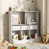 Kids Toy Storage Organizer Cabinet with Open Shelves and Drawers