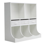 Kids Toy Storage Organizer Cabinet with Open Shelves and Drawers