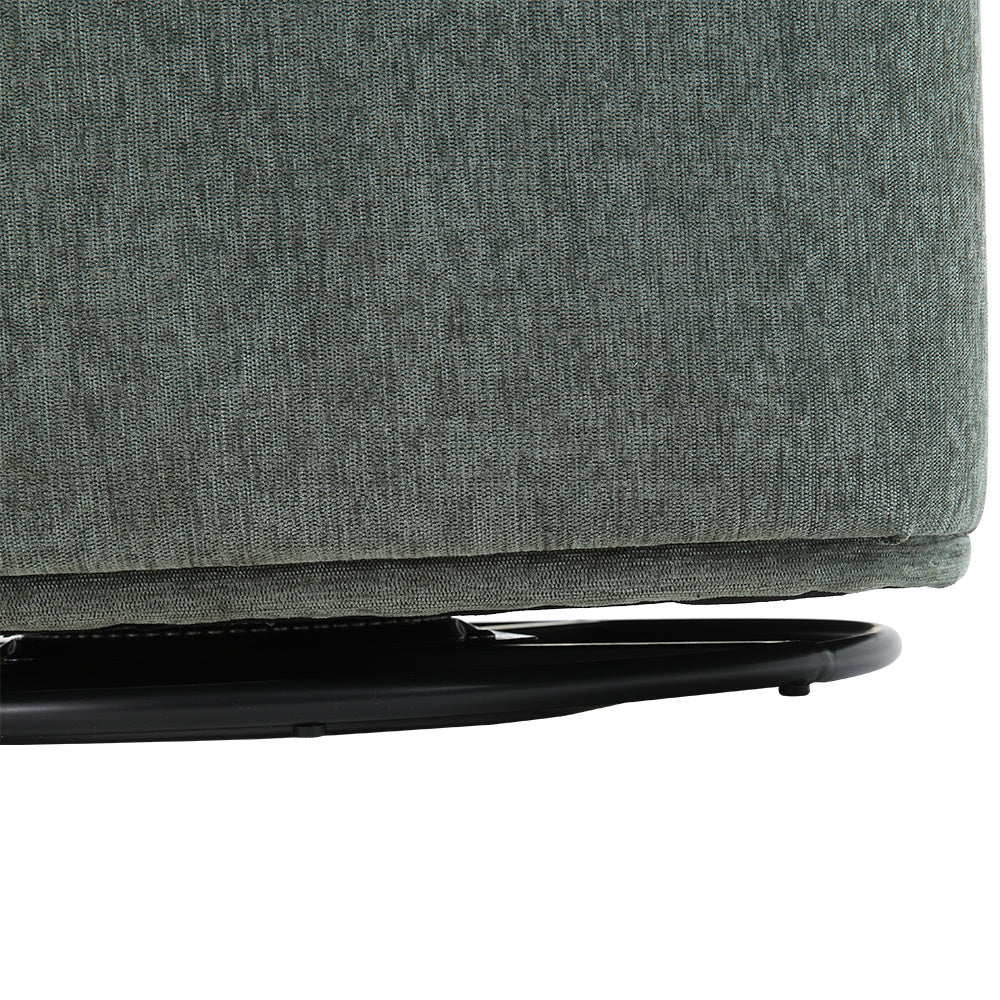 Sherpa Swivel Leisure Chair Plush Padded Seat Durable Wooden Frame