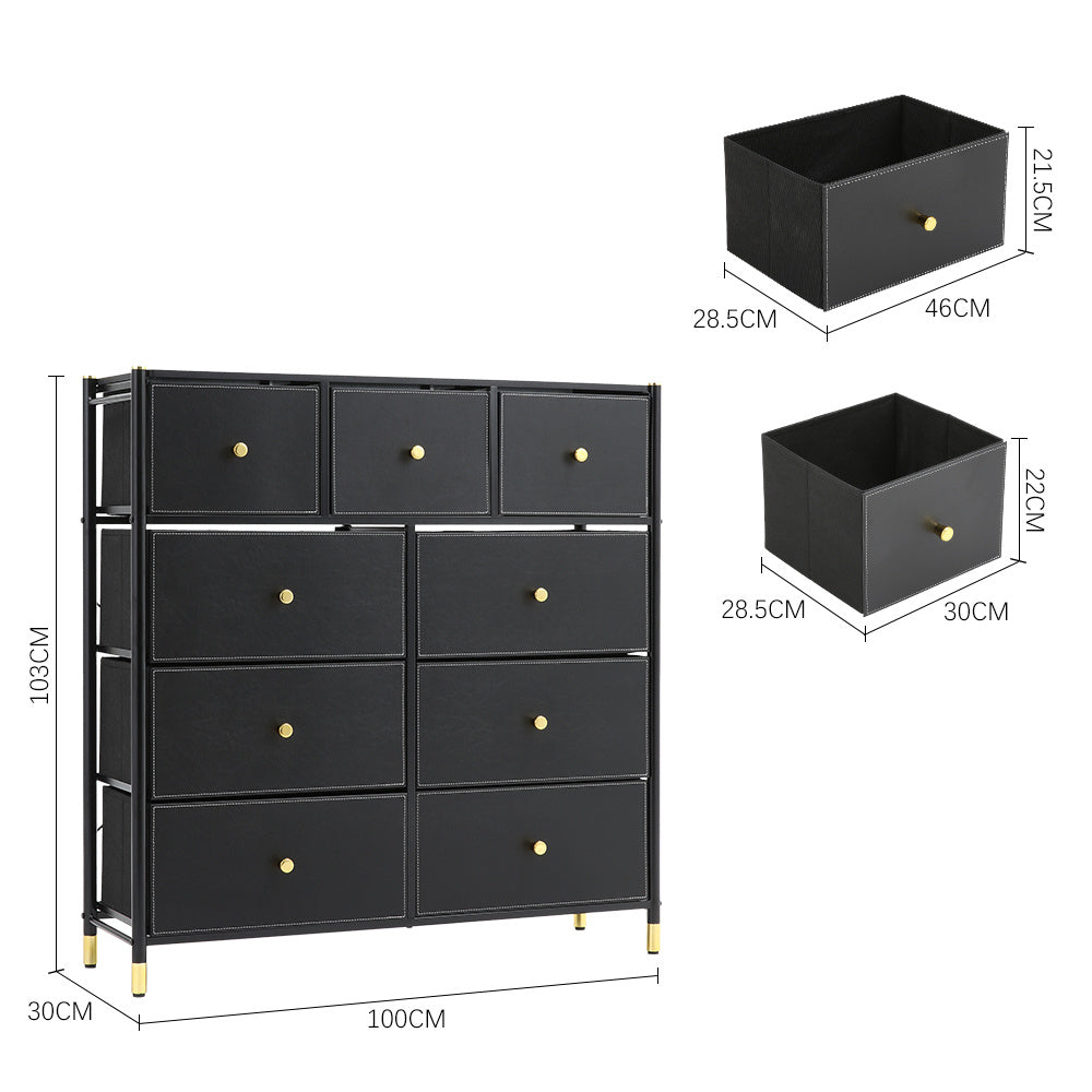 9 Drawer Storage Cabinet Organiser with Metal Frame