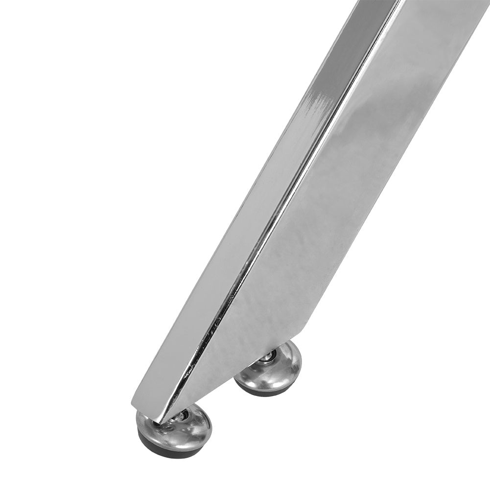 Modern Round Glass Coffee Table with Chrome Legs