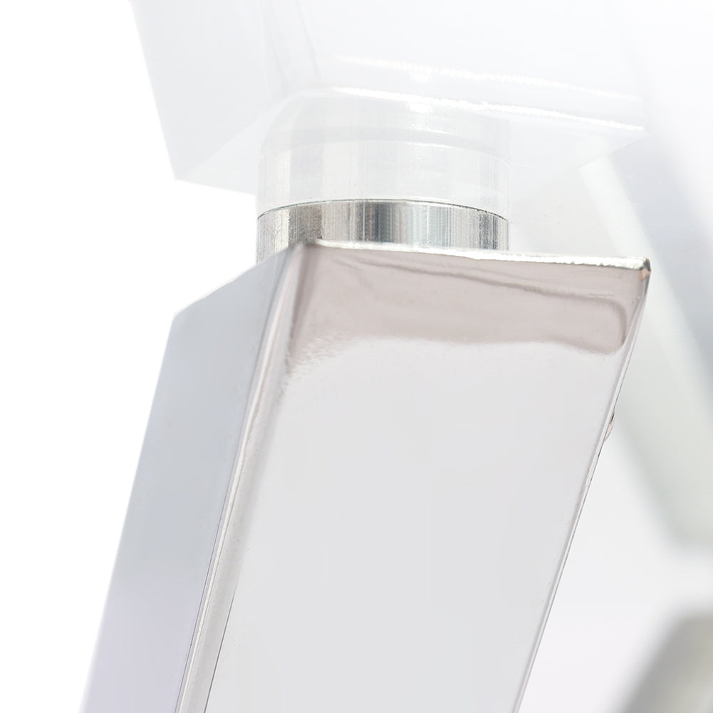 Round Tempered Glass Dining Table with Chrome Base Modern Small Dining Table