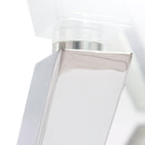 Round Tempered Glass Dining Table with Chrome Base Modern Small Dining Table