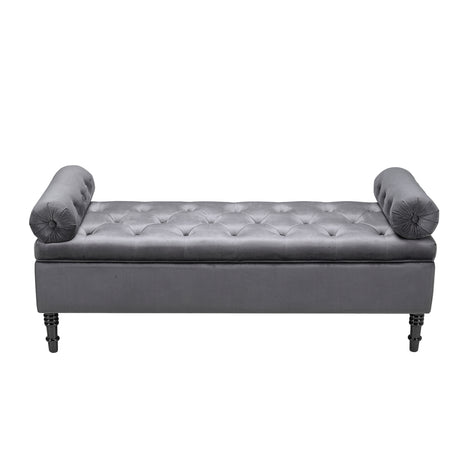Luxury Flip Top Storage Bench with Hidden Compartment Plush Velvet Extra Seating