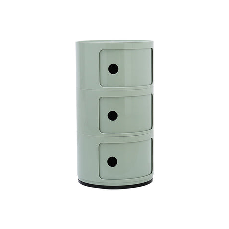3 Tier Cylindrical Drawer Storage Unit Bedside Table