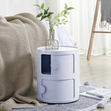 Cylindrical 2 Tiered ABS Drawer Storage Unit Organizer