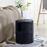 Cylindrical 2 Tiered ABS Drawer Storage Unit Organizer