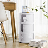 Cylindrical 3 Tiered ABS Plastic Drawer Storage Unit Organizer