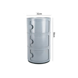 Cylindrical 3 Tiered ABS Plastic Drawer Storage Unit Organizer