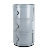 Cylindrical 3 Tiered ABS Plastic Drawer Storage Unit Organizer