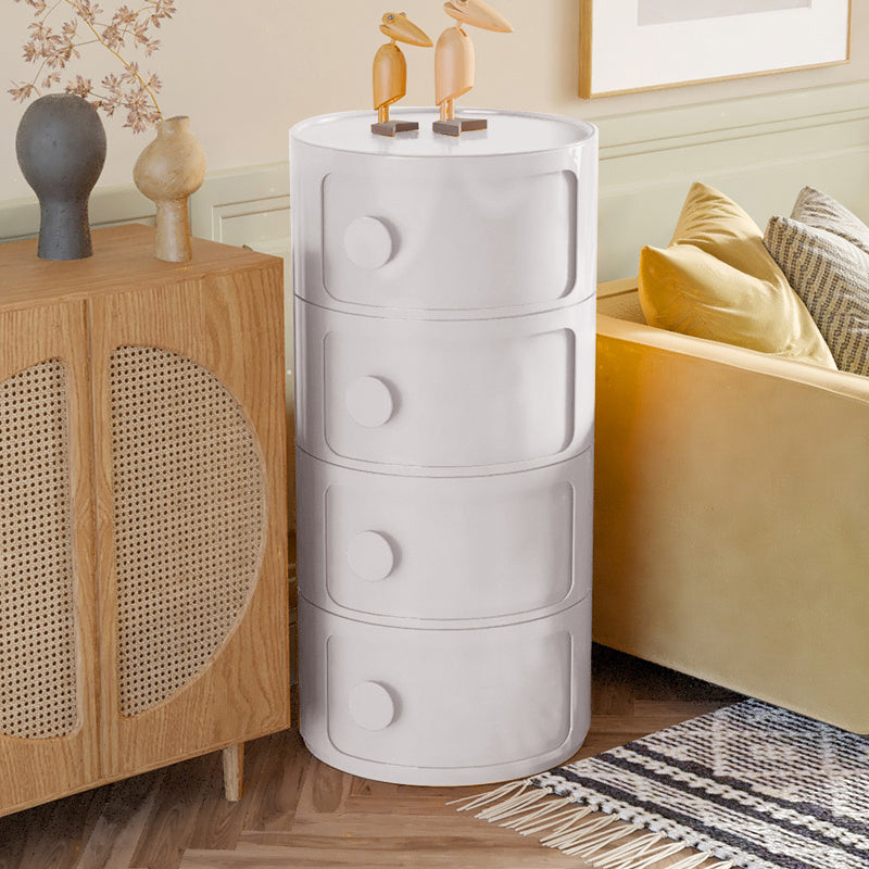 Cylindrical 4 Tiered ABS Plastic Drawer Storage Unit Organizer