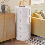 Cylindrical 4 Tiered ABS Plastic Drawer Storage Unit Organizer