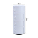 Cylindrical 4 Tiered ABS Plastic Drawer Storage Unit Organizer
