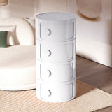 Cylindrical 4 Tiered ABS Plastic Drawer Storage Unit Organizer