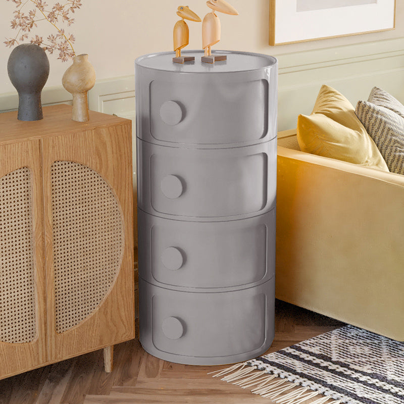 Cylindrical 4 Tiered ABS Plastic Drawer Storage Unit Organizer