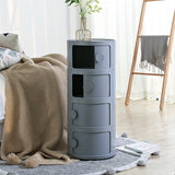 Cylindrical 4 Tiered ABS Plastic Drawer Storage Unit Organizer