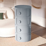 Cylindrical 4 Tiered ABS Plastic Drawer Storage Unit Organizer