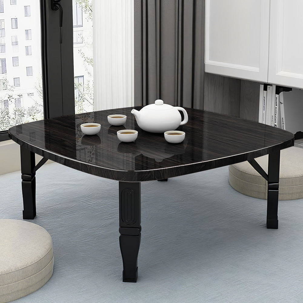 Folding Square Wooden Durable MDF Coffee Table Compact Modern Small Apartment Table