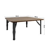 Folding Square Wooden Durable MDF Coffee Table Compact Modern Small Apartment Table
