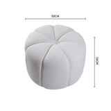 Pumpkin-Shaped Teddy Footstool Plush Soft Cosy Extra Seat