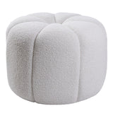 Pumpkin-Shaped Teddy Footstool Plush Soft Cosy Extra Seat
