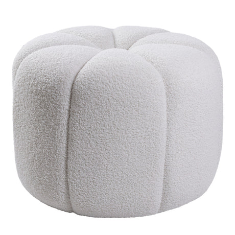 Pumpkin-Shaped Teddy Footstool Plush Soft Cosy Extra Seat