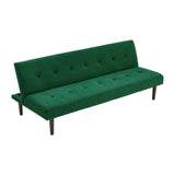 Modern Sleeper Sofa Bed Tufted Towelling Upholstered Wood Legs