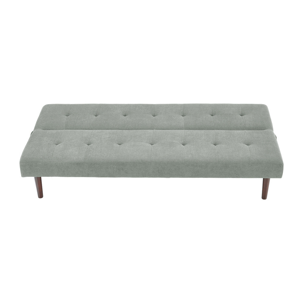 Modern Sleeper Sofa Bed Tufted Towelling Upholstered Wood Legs