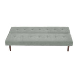 Modern Sleeper Sofa Bed Tufted Towelling Upholstered Wood Legs