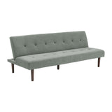 Modern Sleeper Sofa Bed Tufted Towelling Upholstered Wood Legs