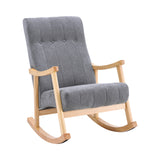 Velvet Rocking Chair with Wooden Frame Comfortable Tufted Accent Chair