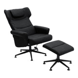 Premium Faux Leather Swivel Armchair with Footstool Ergonomic Recliner Chair