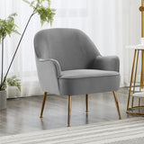 Modern Velvet Upholstered Armchair Comfortable Leisure Chair