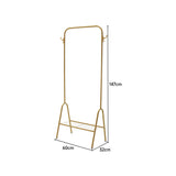 Gold Freestanding Clothes Rack with Bottom Shelf