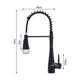 Prerinse Pull Down Swivel Kitchen Faucet,Black